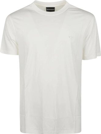 Emporio Armani Basic Zijde Blend T-shirt - Heren - T-shirts - Wit - S - Tops