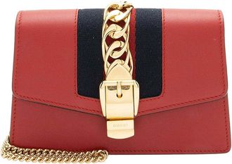 Gucci Leather Sylvie Super Mini Bag (Authentic Pre-Loved)