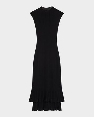 A.L.C. Kennedy Mock-Neck Plisse Dress