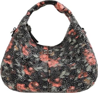Ganni Mini Hobo Tas met Kralenbloem - Dames - Tassen - Veelkleurig - Maat: ONE Size Katoen