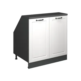 Vicco Mobile Sottotetto Rion, Bianco Rustico, 80 X 81.6 Cm Con 2 Porte, Corpio 60 Cm Profondit&agrave;, Vicco
