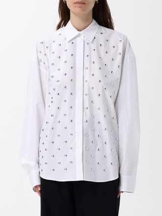 Msgm Camicia relaxed fit in popeline di cotone con borchie