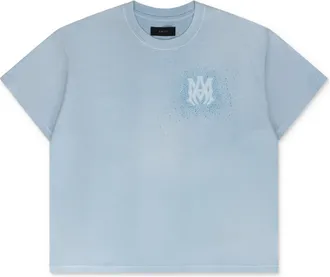 Amiri Ashley Blue Crystal Burst MA Tee