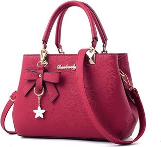 Generic Fashion Women Totes Flowers Hand Bags Leather Clutch Bag Ladies Handbags Crossbody Bags for Women Handbags (Red)