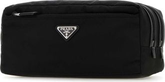 Prada Mens Black Re-Nylon Beauty Case F0002 Recycledpolyamide-Calfleather Accessory