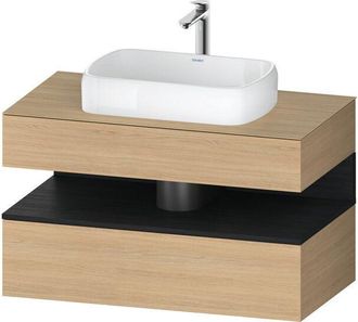 Duravit Duravit - Qatego Consola Mueble Bajo Lavabo, 1 Extra&iacute;ble, 1 Caj&oacute;n