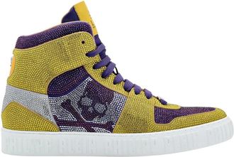Philipp Plein Schoenen, unisex, Geel, 45 EU, Leer, Notorious High-Top Sneakers
