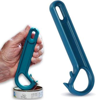 OEM Apriscatole Ad Anello A Forma Di J Per Anziani Ergonomico Antiscivolo (blu)
