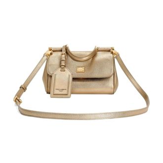 Dolce & Gabbana Cross Body Bags, female, Yellow, Size: ONE SIZE My Sicily Handbag