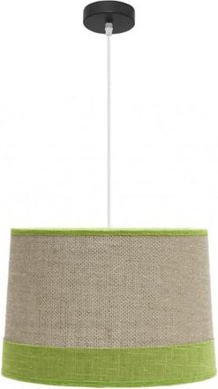 Fabrilamp Colgante Serie Tietar De Saco Y Ribete De Lino Verde Fabrilamp