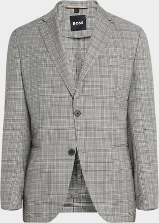 BOSS Mens Wool Houndstooth Plaid Sport Coat
