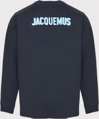 Jacquemus Mens Le T-Shirt Gelo Print Ice Navy - Size X-Small