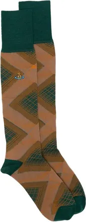 Vivienne Westwood Quadrophenia Orb-embroidered High Socks