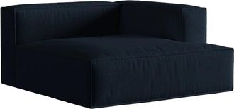 MICADONI Modulare Xl Design Chaiselongue Nuria mit Armlehne rechts - Samtbezug