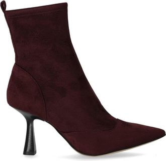 Michael Kors Clara Burgundy Heeled Ankle Boot