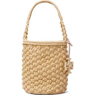 Tory Burch Ella Crochet Handbag in Natural at Nordstrom