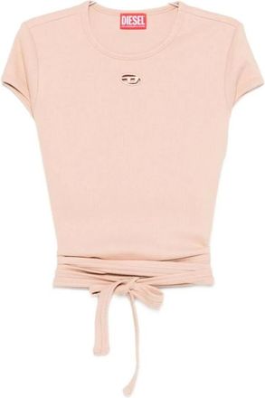 Diesel T-Shirts, female, Pink, Size: S Graphic Print T-Shirt