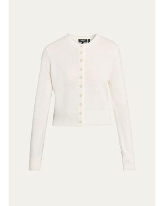 Theory Crewneck Cashmere Cardigan