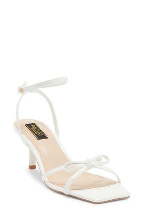 Rachel Roy Sybil Bow Ankle Strap Sandal in White Patent at Nordstrom Rack, Size 8.5