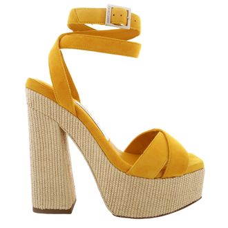 Jimmy Choo London Gaia 140 Raffia Platform Sandals