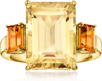 Ross-Simons Citrine Ring in 18kt Gold Over Sterling