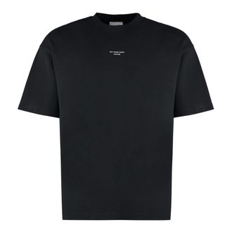Dr&ocirc;le de Monsieur T-Shirts, male, Black, Size: S Classic Cotton Crew-Neck T-Shirt
