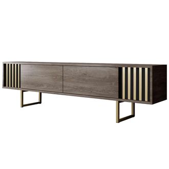 Asir Group LLC Mueble Tv, Mesa Tv, Mueble Bajo. Stand Nuez Gold
