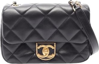 Chanel Pre-owned Vintage Schoudertas - Dames - Vintage Schoudertas - Zwart - ONE Size - Leer - Vintage