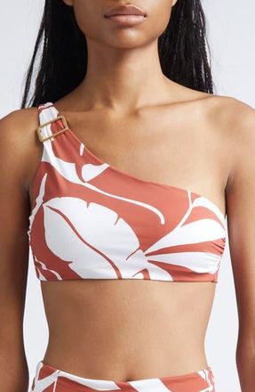 Max Mara Argenta Beachwear One-Shoulder Bikini Top in Rust at Nordstrom, Size X-Small