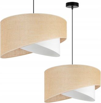 OEM L&aacute;mpara Colgante, L&aacute;mpara De Techo, Pantalla De Yute Blanca