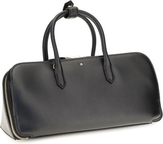 Alaia Womens Handbag Delta Nubuck Black Calf Leather Shoulder Bags
