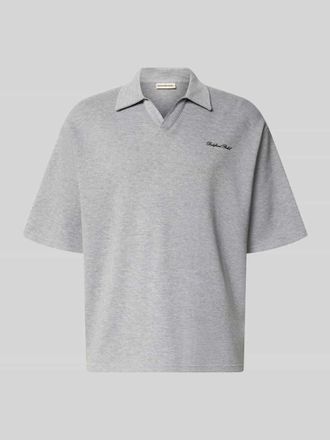 Redefined Rebel Regular Fit Poloshirt mit Logo Modell Eddie in Mittelgrau Melange, Gr&ouml;&szlig;e XXL