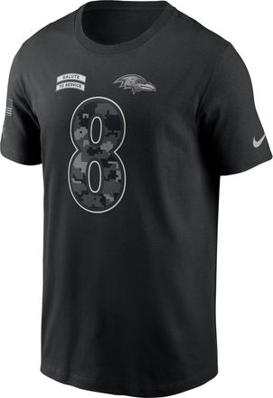 Nike Lamar Jackson Baltimore Ravens Salute to Service Nike Mens NFL T-Shirt in Black | N19900AF33-GX7