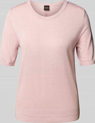 Boss Orange by Hugo Boss BOSS Orange Relaxed Fit Strickshirt aus Viskose-Mix mit Kaschmir in Rosa, Größe XS