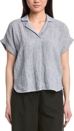 Eileen Fisher Notch Collar Linen Top