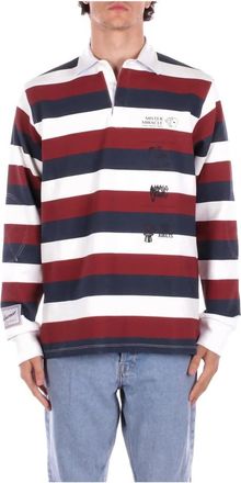 GCDS Gcds, Tops, Heren, Veelkleurig, L, Katoen, Gestreept Poloshirt