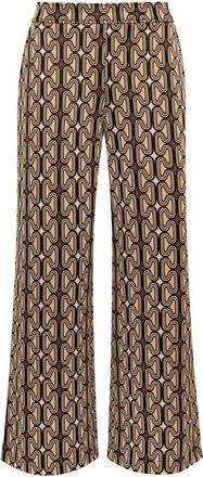 Maliparmi Optical Chain Trouser - Dames - Wijde Broeken - Veelkleurig - 2XL - Polyester - Broeken