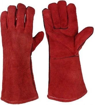 OEM Guantes De Soldadura De Cuero Resistentes Al Calor Para Estufas De Le&ntilde;a, Barbacoas Y Jardiner&iacute;a (para Hombre)