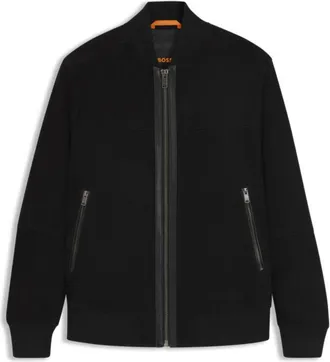 BOSS Regular-fit jacket in suede