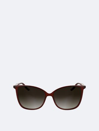Calvin Klein Womens Slim Butterfly Sunglasses - Red
