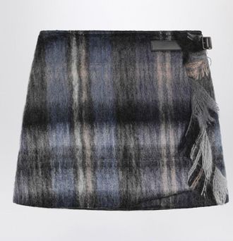 Loewe Checked Mini Skirt And Blend