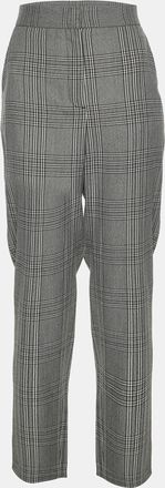 Maje Grey Checked Gabbardine Trousers