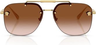 Versace Sunglasses Ve2296 100213 Gold/Brown Gradient Women