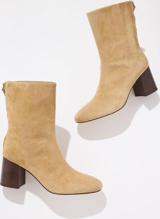 Talbots Aster Flare Block Heel Booties - Light Toffee - 10 1/2 M Talbots
