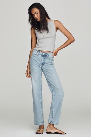 Pistola Denim Aleks Mid-Rise Straight-Leg Jeans