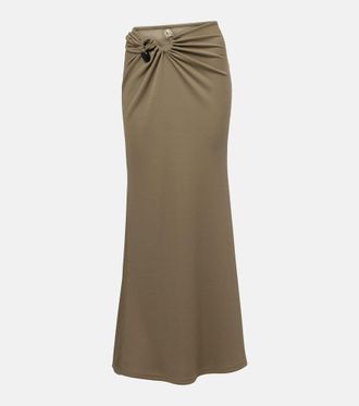CHRISTOPHER ESBER Embellished ruched jersey maxi skirt