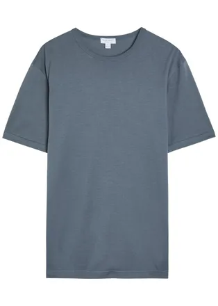 Sunspel Cotton T-shirt - Dark Blue - Xxl