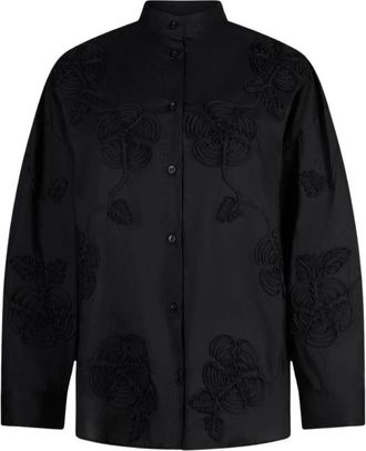 Liu Jo Shirts, female, Black, Size: XS Shirt with Embroidery