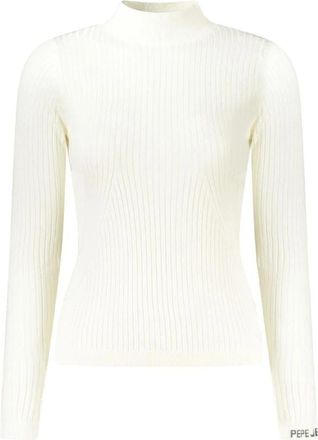 Pepe Jeans London Katoenen coltrui - Dames - Coltruien - Wit - XL - Katoen - Truien & Vesten