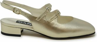 Carel Paris Gold Leather Ballet Flats